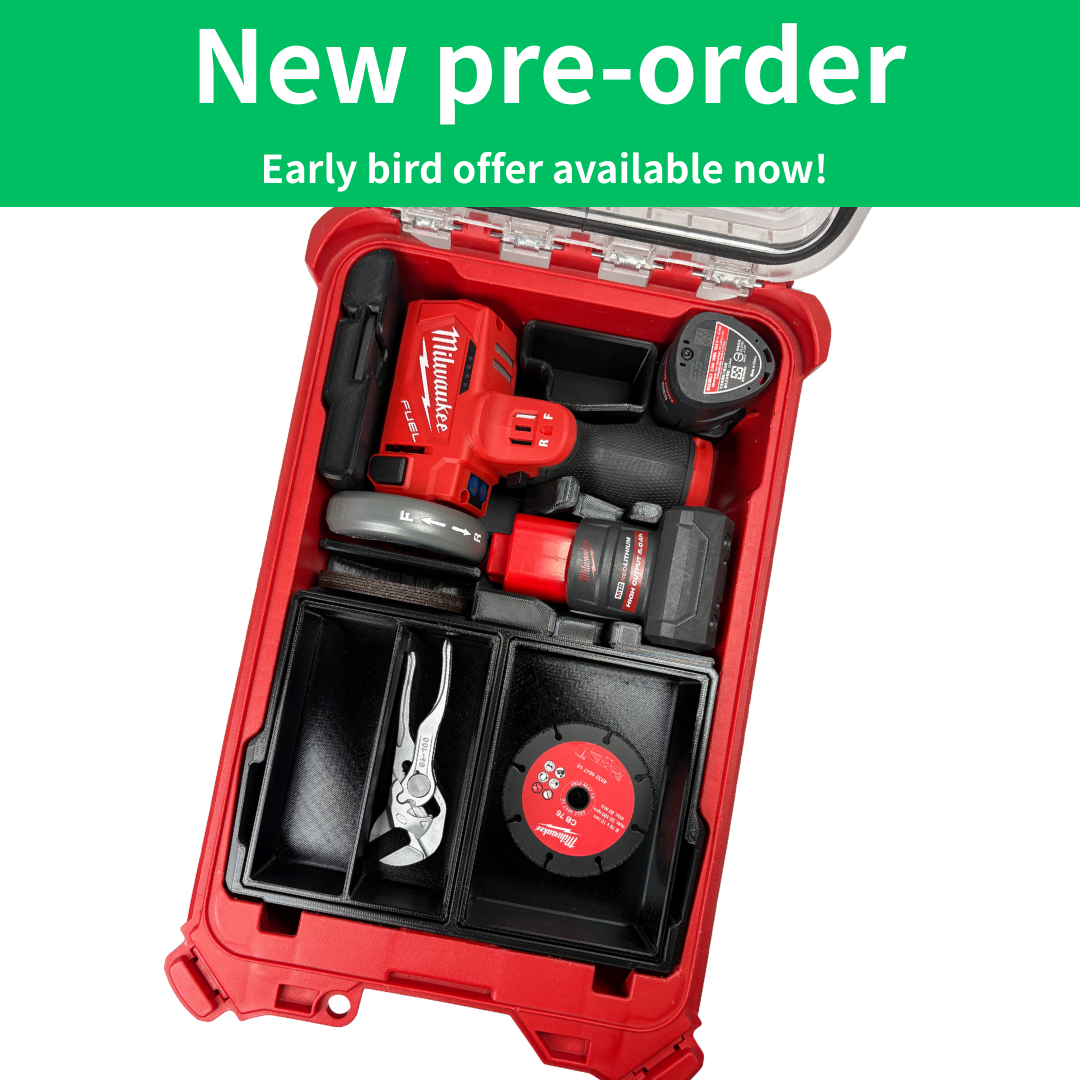 Milwaukee 2522-20 M12 FUEL™ 3" Compact Cut Off Tool + Modular storage box Insert. INT(35H)-COTSB31 & INT(35L)-B2999