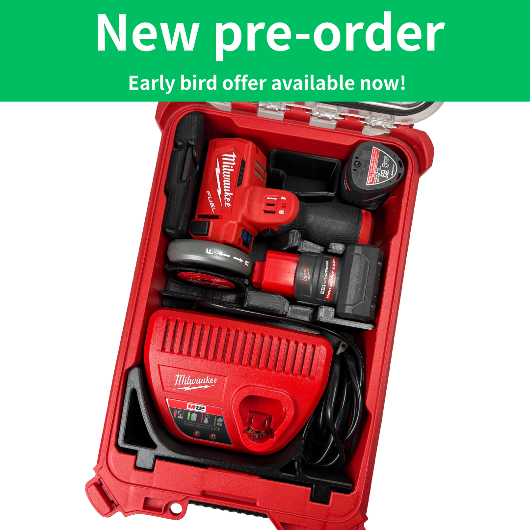 Milwaukee 2522-20 M12 FUEL™ 3" Compact Cut Off Tool + 48-59-2401 M12™ Battery ChargerInsert. INT(35H)-COTSB31 & INT(35L)-MC1