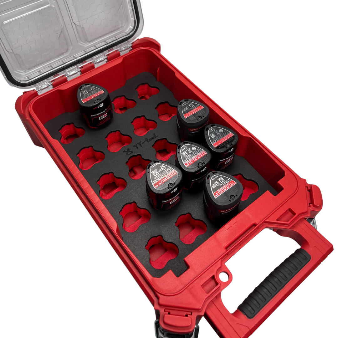 EVA foam Insert for Milwaukee M12 compact batteries