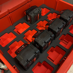 EVA foam Insert for Milwaukee M18 5.0Ah batteries