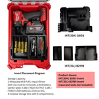 Modular 3D-Printed Insert for Milwaukee M18 FUEL Impact Driver+storage bins