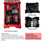 Modular 3D-Printed Insert for Milwaukee M18 FUEL Impact Driver +M18 5.0Ah batteries