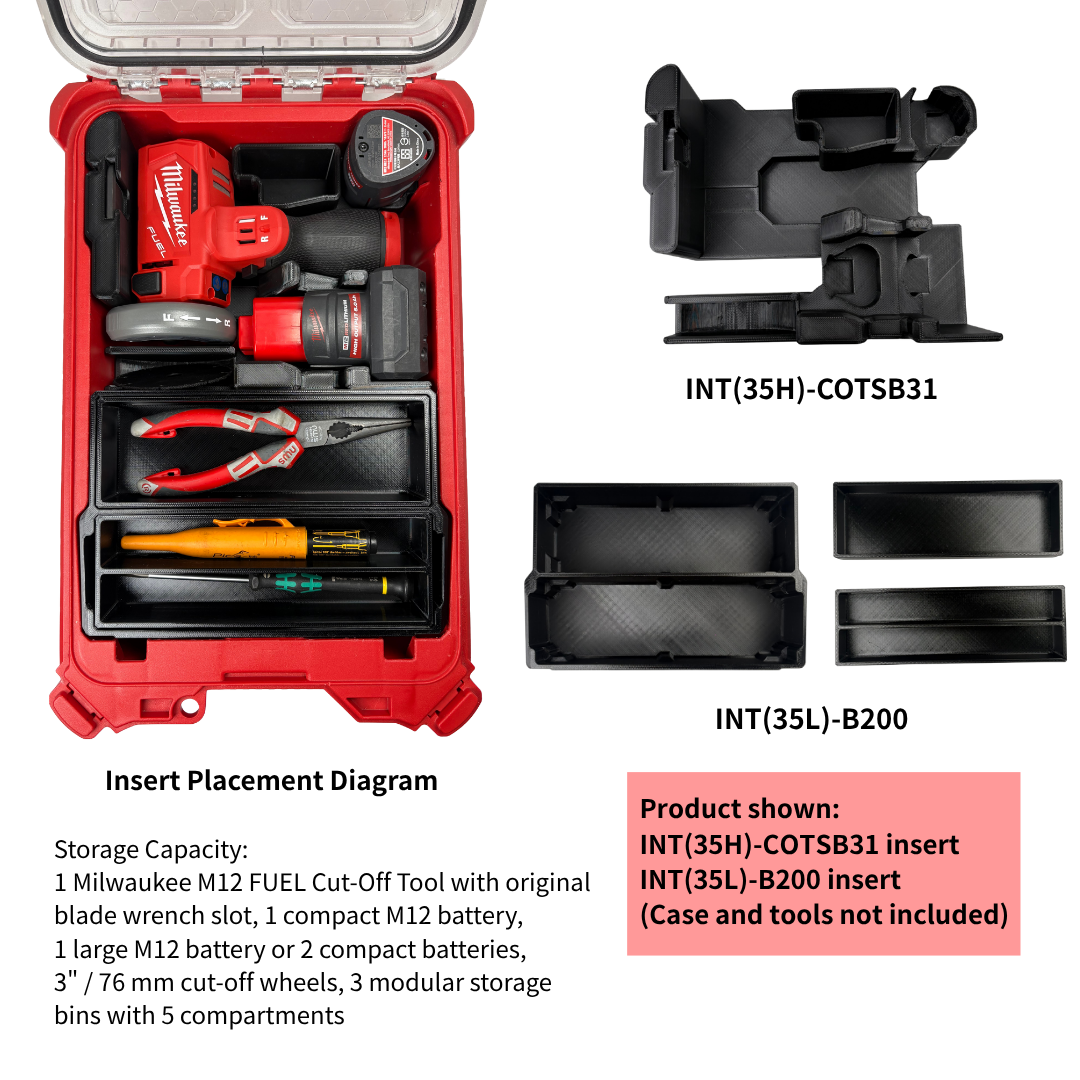 Combo Khay M12 Cut-Off Tool + Ngăn Chứa B200