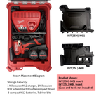 Modular 3D-Printed Insert for Milwaukee M12 subcompact impact driver+M12 charger