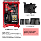 Modular 3D-Printed Insert for Milwaukee M12 FUEL Hammer Drill +storage bins