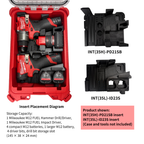 Modular 3D-Printed Insert for Milwaukee M12 FUEL Impact Driver+M12 FUEL Hammer Drill